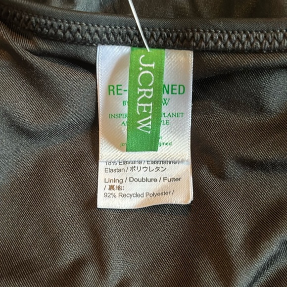 NWT Reimagined by J Crew black ruched one shoulder one piece swim dress - Picture 9 of 15